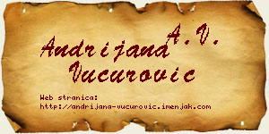 Andrijana Vučurović vizit kartica